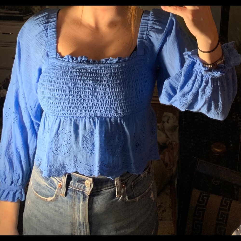 Cropped ruched top